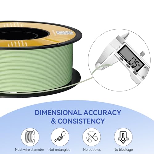 Image of Kingroon Matte PLA Filament Bundle 1.75mm 3D Printer Filament Bundle, Tougher and Stronger, Matte Filament 10kg Dimensional Accuracy + /- 0.02 mm (10 Rolls Green)