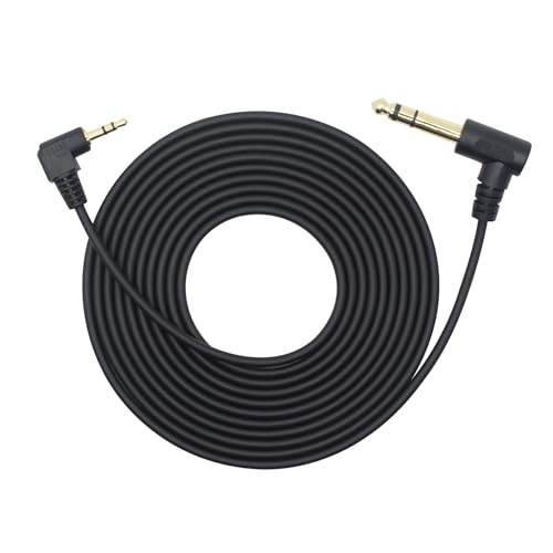 Cable de audio estéreo 3.5 mm a 6.35 mm ángulo 90° 297 cm miniatura 1