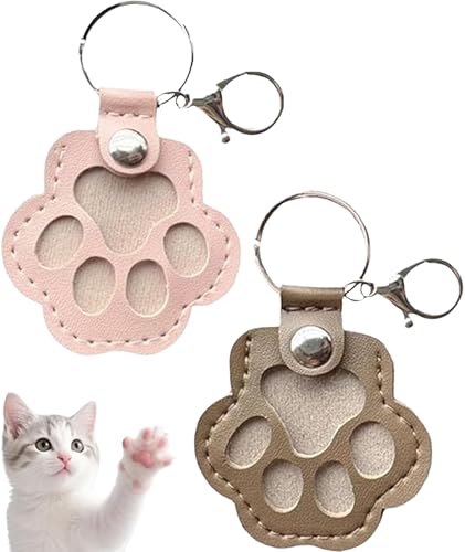 2PCS Cat Hair Keychain, Cute Keychain for Cat Lovers, Aesthetic for Bag Decor, Earphone Case Charm, Travel Accessories, Durable and Stylish