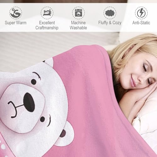 Couverture flanelle contre le froid plaid ours polaire léger - 4