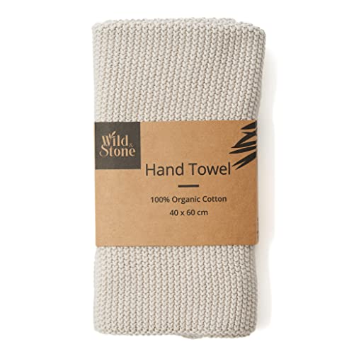 Wild & Stone | Handtuch aus Bio-Baumwolle, Küchentuch | Perfekt für rund ums Haus | Öko-Handtücher (Strandsand)