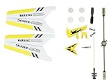 EastVita Yellow Full Set Replacement Parts, Main Blades, Main Shaft,Tail Decorations, Tail Props, Balance Bar, Gear Set,Connect Buckle for Syma S107 RC Helicopter