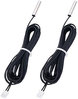 TWTADE 2 Pcs 3M 10K B3950 Thermistor Temperature Sensor,able to Support -25 to 125 Degree Celsius,Sensitive NTC Temperature Sensor Probeprobes has 5 * 25mm Stainless Steel housing NTC-3M-2P