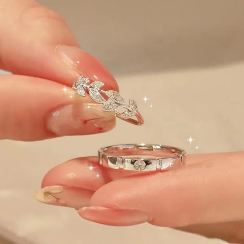 Couple Set Rings Pair Rings 2 Pcs 925 Sterling Silver Eight Hearts Eight Arrows AAA Zircon Ring Set New Zircon Couple Rings Fashion Wedding Ring