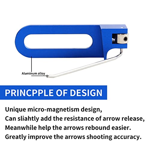 Fenjaner Archery Arrow Rest Micro Magnetic Arrow Rest For Recurve Bow Hunting Shooting Accessories Right Hand (Blue) #TOP3