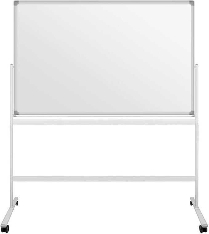 S SIENOC Mobile Whiteboard Board with Aluminium Frame