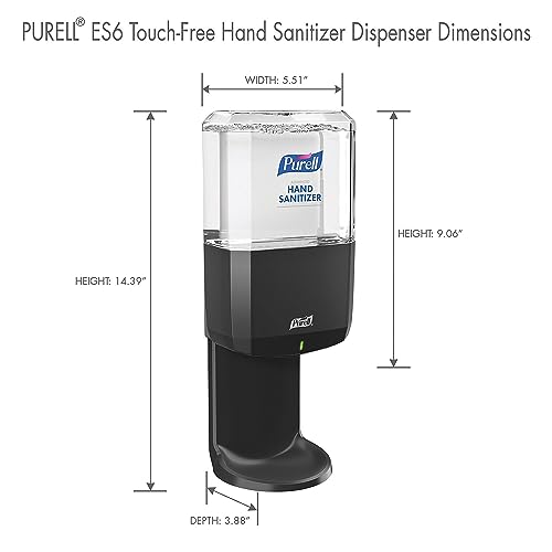 Image of Purell ES6 Automatic Hand Sanitizer Dispenser, Graphite, 1200 mL - 6424-01
