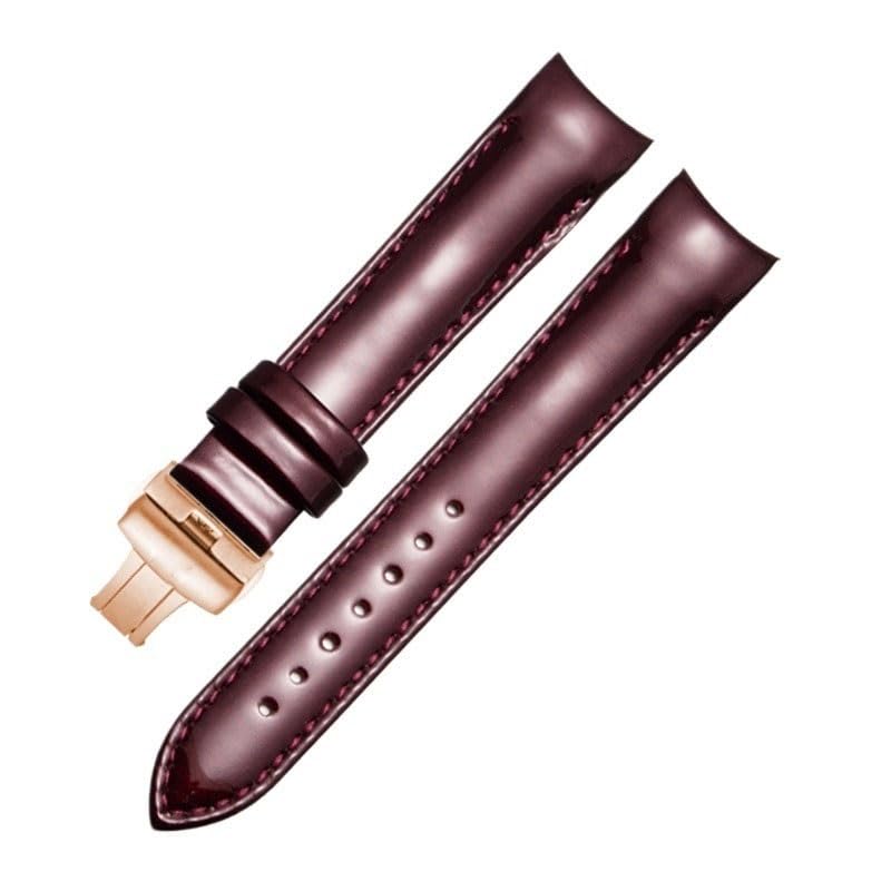 Bracelet de montre en cuir rigide cassé ? Remplacez-le par ce modèle 22mm souple bordeaux