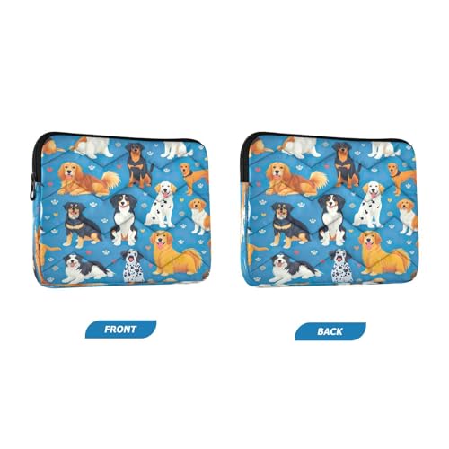 Funda para portátil 13-14 pulgadas impermeable con diseño de perros miniatura 2