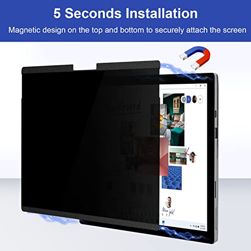 IPROKKO Privacy Screen for Surface Pro 7Plus/7/6/5/4/(12.3 inch), Magnetic Removable Microsoft Surface Privacy Filter - Image 2