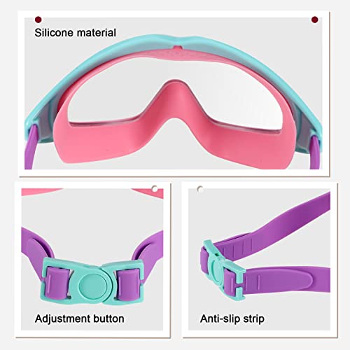 Firtink Kids Swimming Goggles Anti Fog Waterproof Swim Goggles With Adjustable Strap Wide View Swim Swimming Goggle for Kids Girls Pool Swiming Pratice (ERLVEM7565) - Image 2