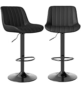 【開封済・未使用】Youhauchair カウンターチェア 2脚セット ブラック Amazon｜Youhauchair カウンターチェア 2脚セット 背もたれ ハイチェア