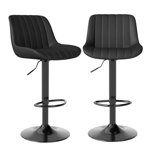 Youhauchair Barhocker 2er Set, Drehbare Barhocker mit Lehne,...