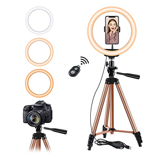 10.2'' Selfie Ring Light with Tripod Stand, Eocean 50