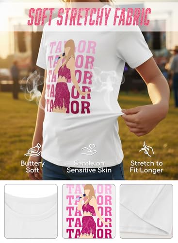 Image of Girl Country Music T-Shirt - Kids Singer Letters Graphic Birthday Shirts Gifts Fan Song Tour Concert Outfit Top