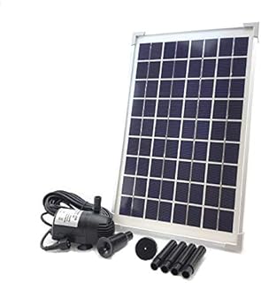 10W Solar Water Pump KIT: DC Brushless Submersible Water Pump 196 GpH with 18V 10W Solar Panel for Solar Fountain, Fish Pond, and Aquarium (No Backup Battery)