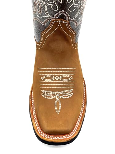 Western Rodeo Square Toe Leather Boots3