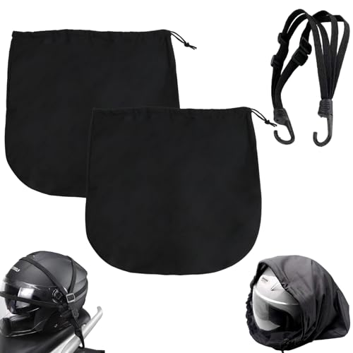 2 Piezas Bolsa para Cascos de Moto con 1 Piezas Correa de Casco, Bolsa Casco Moto Portátil, Mochilas para Casco, Bolsa de Almacenamiento para Casco, Casco de Motocicleta Bolsa Mochila para Cascos