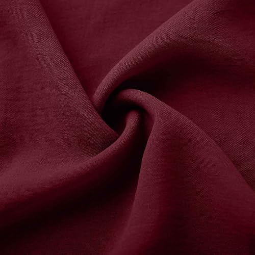 Tenue de plage chic ensemble loungewear en lin couleur vin - 5