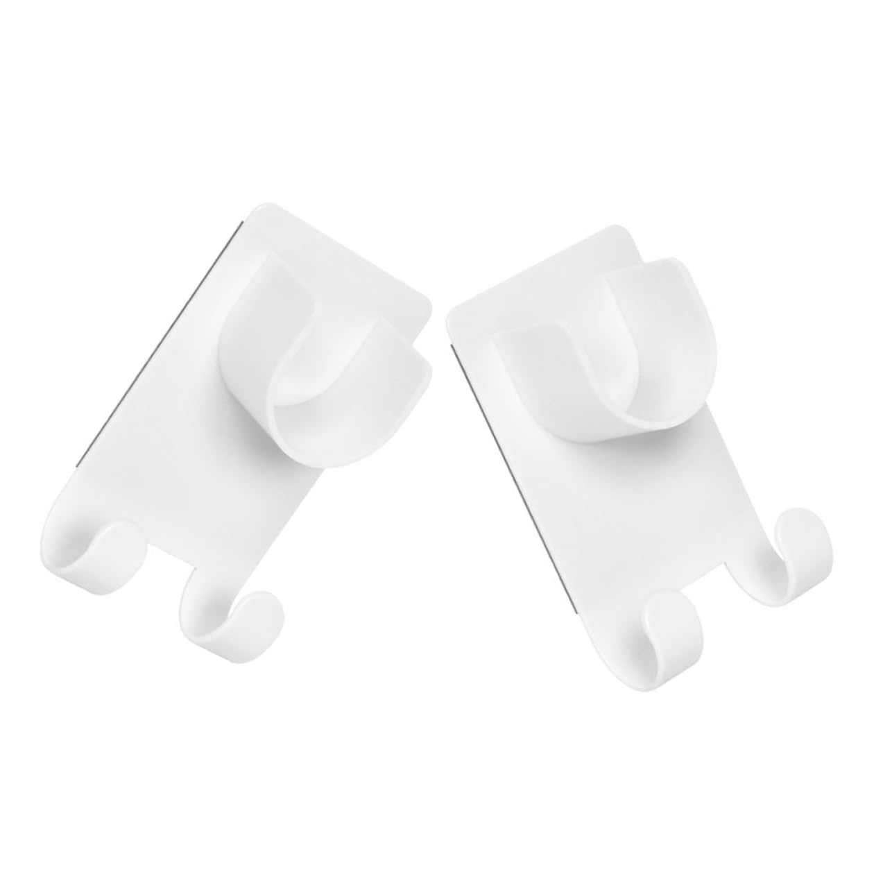 MAGICLULU 2Pcs No Drill Shower Curtain Rod Holder Brackets for Bathroom and Kitchen Adhesive Hooks for Curtains and Closet Shelves Easy Installation and Stability