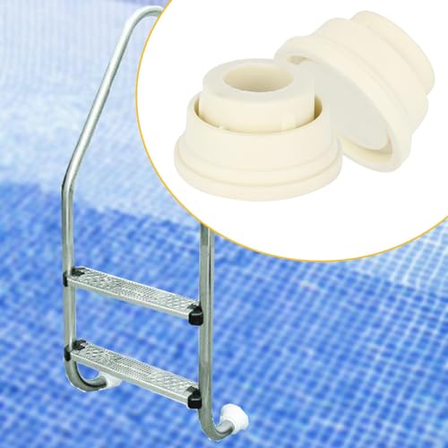 Qivine 2 Stück Poolleiter Gummipuffer, Schwimmbadleiter Gummistecker, Stopper für Pool Leiter, Leiterpuffern für Schwimmbadleitern, Poolleiter Ersatzteile für Meisten Schwimmbadleitern