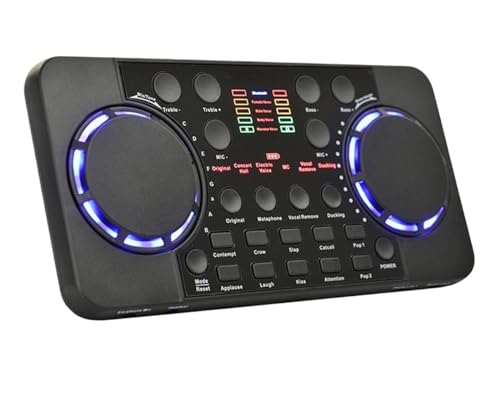 Controlador de DJ, Mini mezclador * dio con, tarjeta de sonido, tablero portátil for DJ, 16 efectos digitales, consola de reducción de ruido, grabación USB for cantar