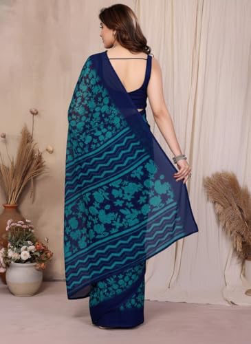 Image of Yashika Women's Georgette Saree with Blouse Piece for Traditional Ethinic Wear Sari