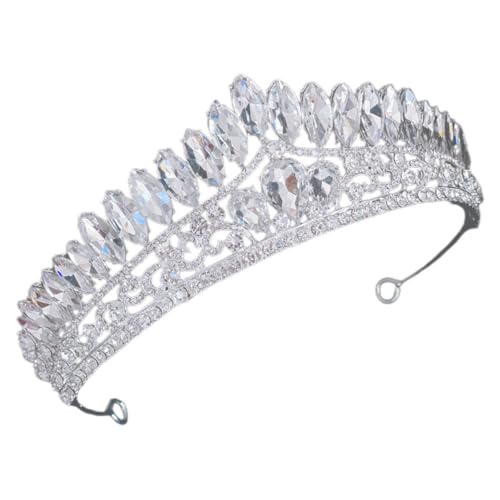 CANIGHT Tiara para Mujer de Boda Diseño Único en Aleación de Zinc y Rhinestone, Producción Elaborada, Antideslizante, Adecuado para Baile y Cumpleaños
