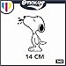 Peanuts Comics Cartoon Aufkleber für Auto Motorrad Möbel (schwarz)
