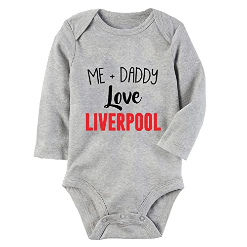 Me + Daddy Love Liverpool Baby Bodysuit Girl boy Infant Toddler Organic Clothes