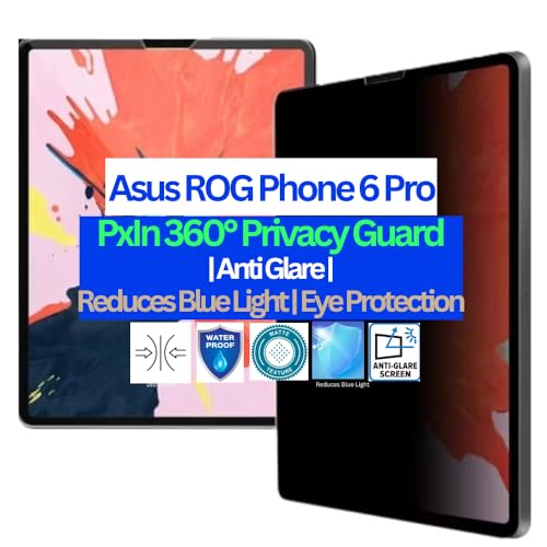 Image of Pxin Tablet Privacy Guard compatible with Asus ROG Phone 6 Pro | Screen protector | Anti-Glare | Blue light filter | 360 degree Anti Spy | Eye Protection