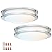 Design House 589598 Close to Ceiling Lights, 11 Inch (2-Pack), Satin Nickel