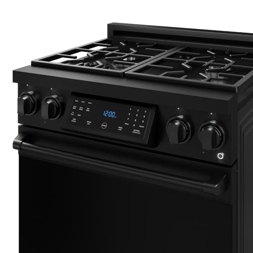 Image of Gordon Ramsay by THOR Kitchen 30 Inch Professional Gas Range with Tilt Panel Touch Control in Black