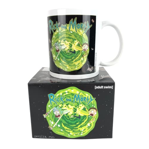 Pyramid Rick & Morty Floating Cat Dimension Ceramic Mug, Porcelain, Multi-Colour