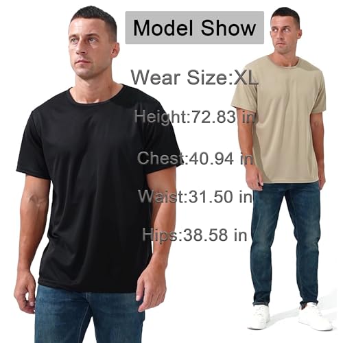 Men’s Running Gym Workout Short Sleeve Dry Fit Moisture Wicking Crew Neck T Shirts Athletic Sport Tee Tops2