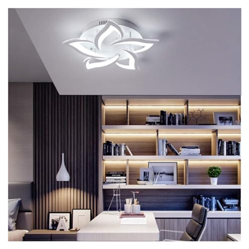 Plafonnier LED fleur dimmable avec télécommande en acrylique pour chambre - 3