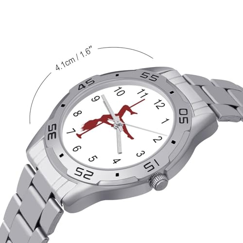 Pole Dancing Girl Simple Stainless Steel Band Business Watch Dress Wrist Unique Luxury Work Casual Waterproof Watches2