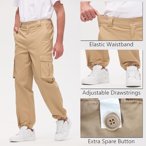 Cargo Pants for Men Baggy and Relaxed Fit Men's Casual Pants with 6 Pockets3