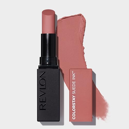 Image of REVLON ColorStay Suede INK Lipstick, Waterproof, Longwear, Transfer proof, Antioxidant-rich Vitamin E, With Vegan Formula made without parabens, Gut Instinct - 001