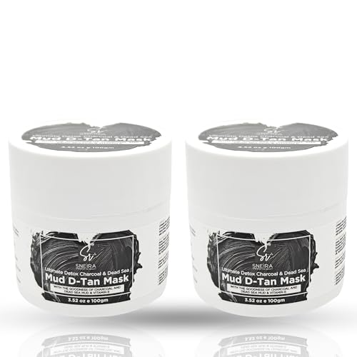 Image of Mud D-Tan Mask100g(Pack of 2) Ultimate Detox Charcoal & Dead Sea Minerals for Clearer Skin | Deep Cleansing, Brightening, and Revitalizing Face Mask