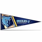 Rico Industries NBA Basketball Memphis Grizzlies Primary 12" x 30" Felt Wall Décor Pennant - Great for Home/Bed Room/Man Cave Décor