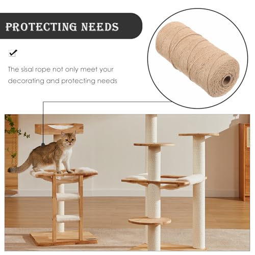 Cuerda de sisal natural para rascador de gatos 1 rollo miniatura 2