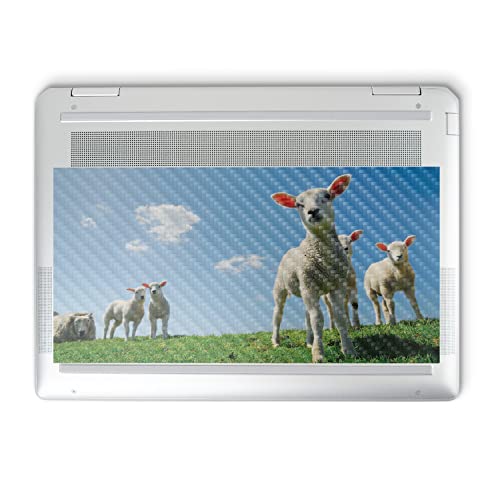Image of MightySkins Carbon Fiber Skin Compatible with HP Spectre x360 14 inch (2022) Full Wrap Kit - Lambs | Protective, Durable Textured Carbon Fiber Finish | Easy to Apply | Made in The USA