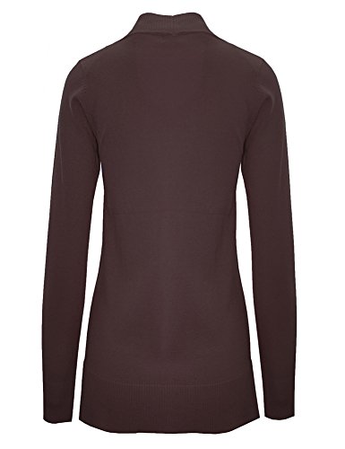 Image of Cielo Women's Solid Basic Open Front Pockets Knit Sweater Cardigan