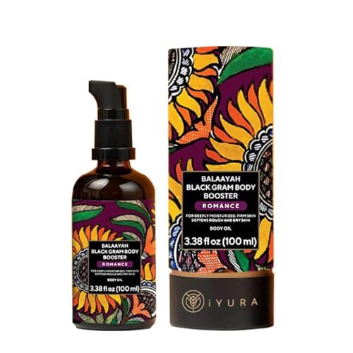 iYURA Balaayah Balaayah Black Gram Body Booster Oil - Romance Blend | Ayurvedic Massage & Moisturizing Body Oil | New Rare Floral Aroma | Luxurious Fast-Absorbing & Non-Sticky | 3.38 fl oz