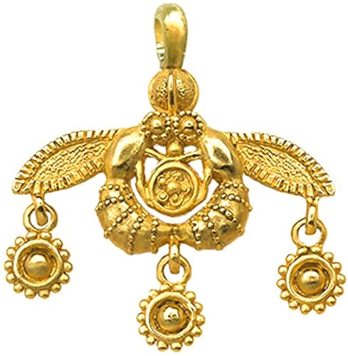 MADE IN USA - Greek Minoan Bees Pendant on chain, from ILANET Museum Collection