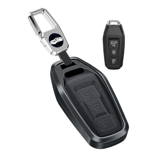 Rondrive Key Fob Cover Compatible with Audi Q5 2025 2026 Q6 E-tron A3 A5 A5L S5 A6 A6L S6 RS6 SQ5 SQ6 RSQ6 No Screw & Protective Car Key Holder, Black