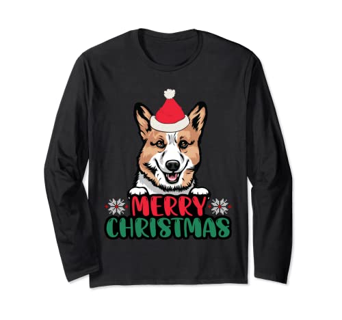 Pembroke Welsh Corgi Christmas funny Gift Dog Lover Owner Maglia a Manica