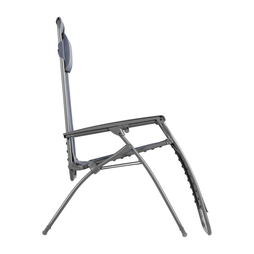 Lafuma MOBILIER - Fauteuil Relax Zéro Gravité R Clip - Chaise Longue Pliante Terrasse et Jardin - Toile Batyline Résistante - Transat Multiposition, Tout Confort, Fabriqué en France - Bleu Ocean