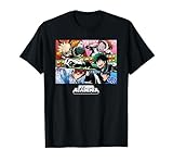 My Hero Academia Class 1-A Group Comic Panels Anime T-Shirt, Men, Black, Small